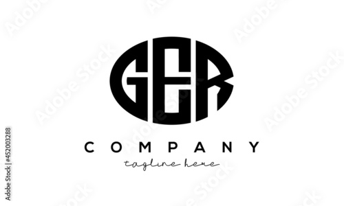 GER three Letters creative circle logo design