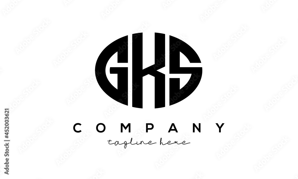 GKS three Letters creative circle logo design GKS three Letters creative circle logo design