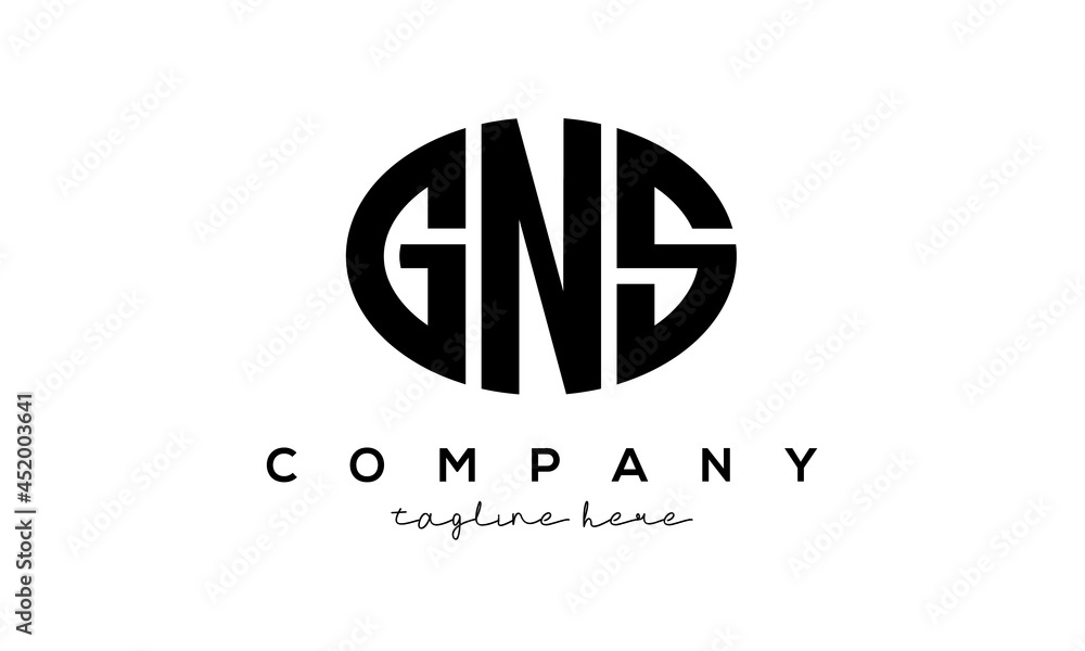 GNS three Letters creative circle logo design GNS three Letters creative circle logo design