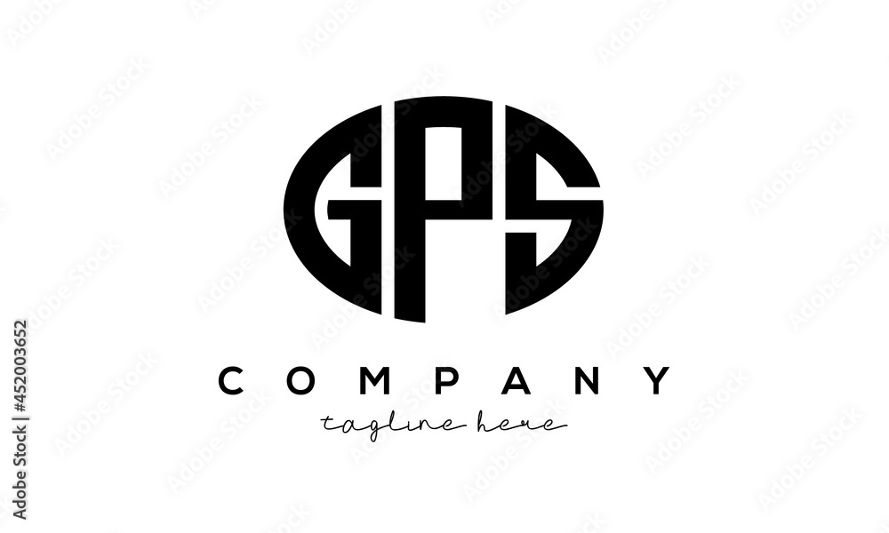 GPS three Letters creative circle logo design