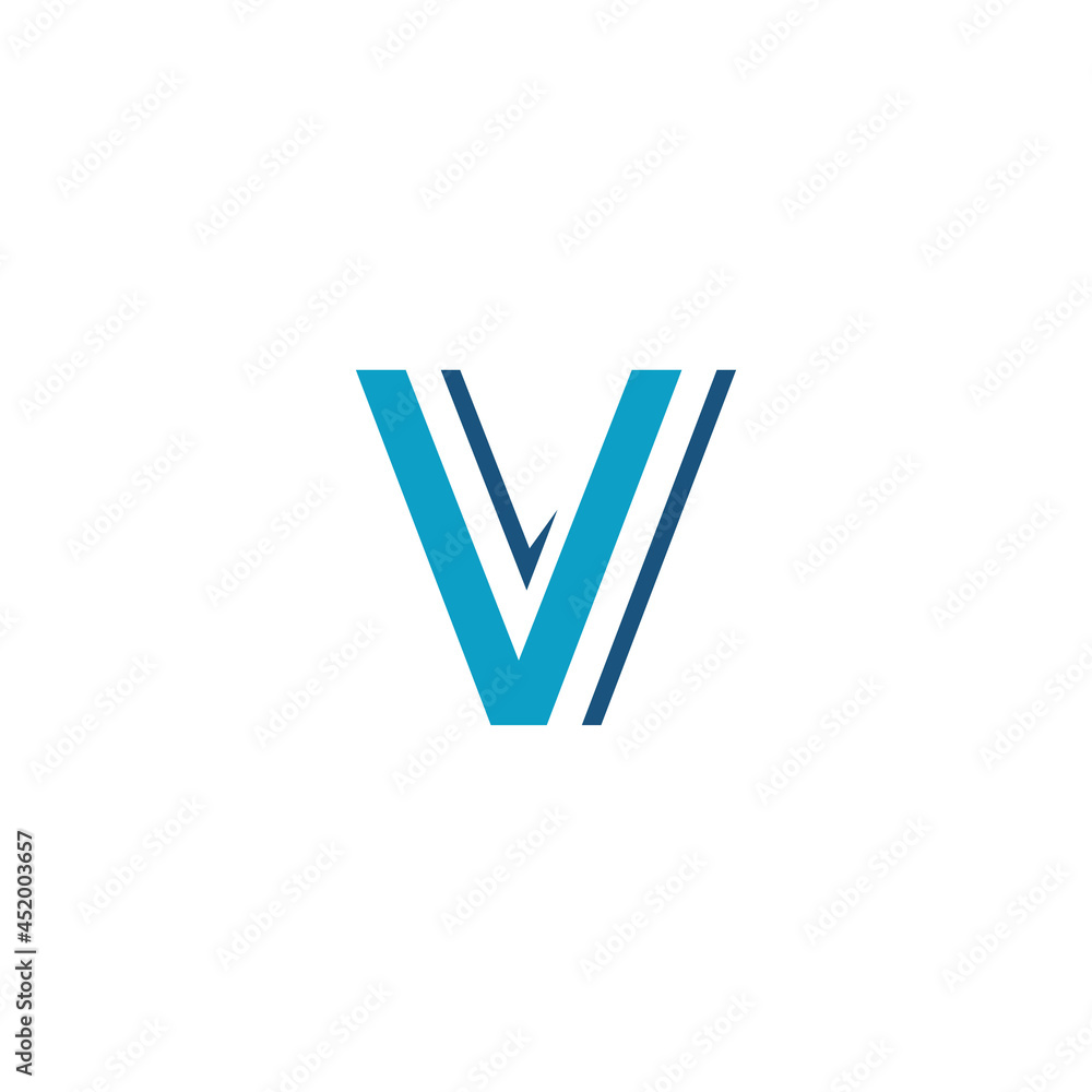 simple V vector logo template simple V vector logo template