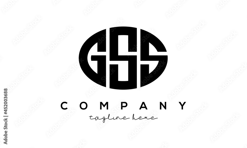 GSS three Letters creative circle logo design GSS three Letters creative circle logo design