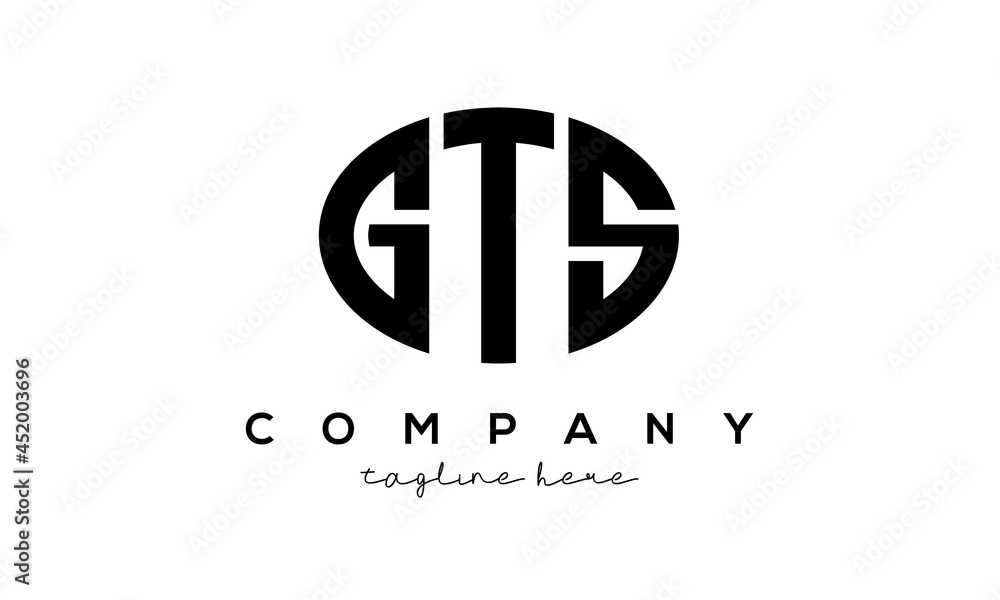 GTS three Letters creative circle logo design