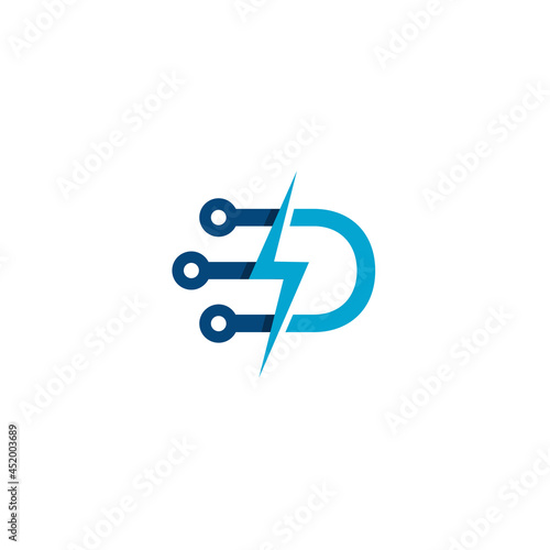 ED electric vector logo template