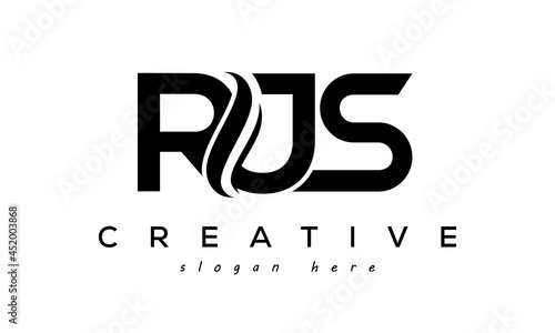 Letter RJS creative logo design vector	 photo