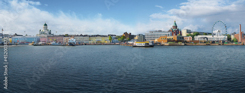 Panoramic view of Helsinki skyline with Helsinki Cathedral and Uspenski Cathedral - Helsinki, Finland