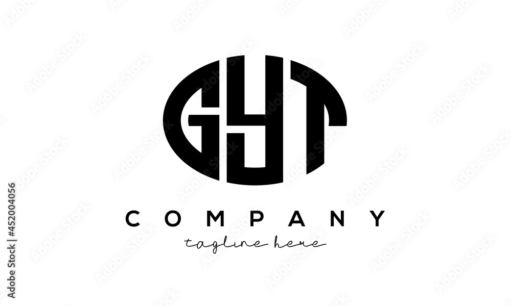 GYT three Letters creative circle logo design