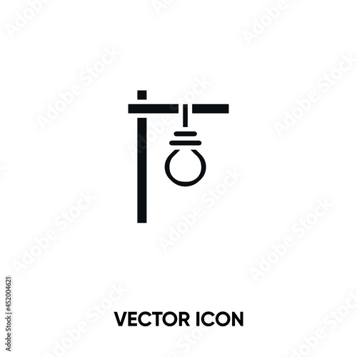 Noose vector icon. Modern  simple flat vector illustration for website or mobile app.Rope or suicide symbol  logo illustration. Pixel perfect vector graphics 