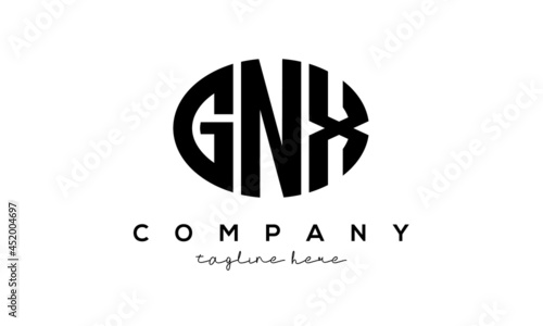 GNX three Letters creative circle logo design