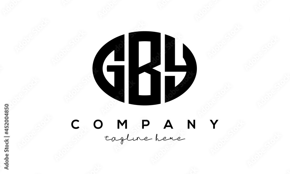 GBY three Letters creative circle logo design GBY three Letters creative circle logo design