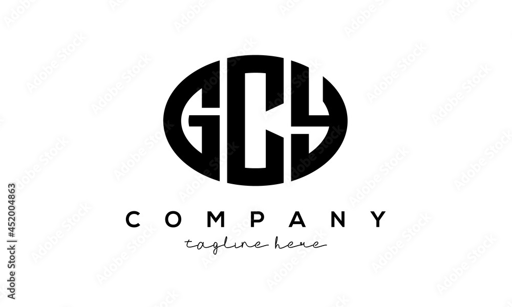 GCY three Letters creative circle logo design