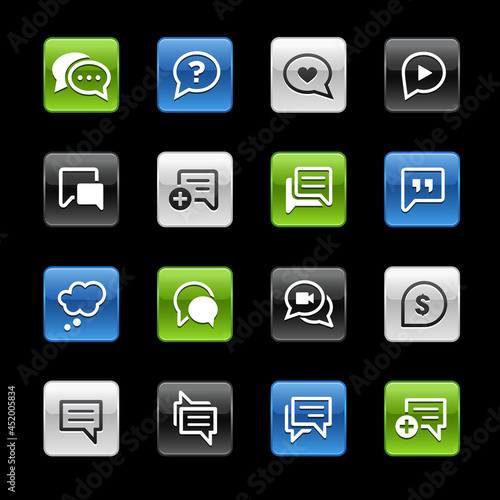 Message Bubble Icon Set -- Gelbox Series