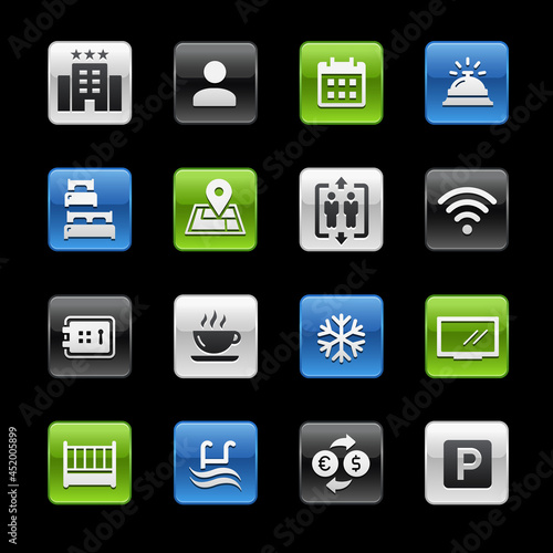Hotel and Rentals Icons 1 of 2 -- Gelbox Series