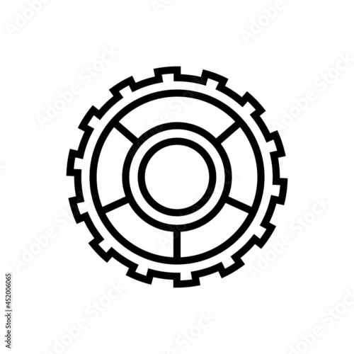 Gear vectpr icon set. mechanism illustration sign collection. Mechanics symbol or logo.