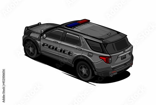 police car illustration This illustration is perfect for screen printing and stickers or logos