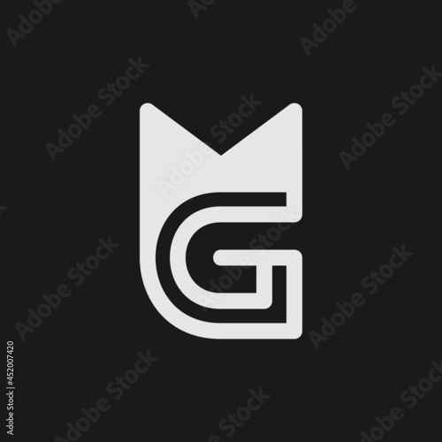 MG Letter Logo Design. Initial letters MG logo icon. Abstract letter MG M G minimal logo design template. M G letter design vector with black colors. mg logo.