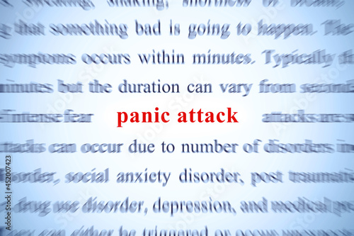 panic attack focus on word