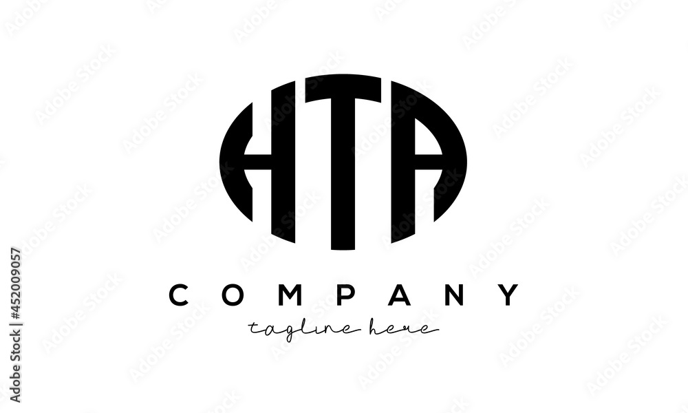 HTA three Letters creative circle logo design