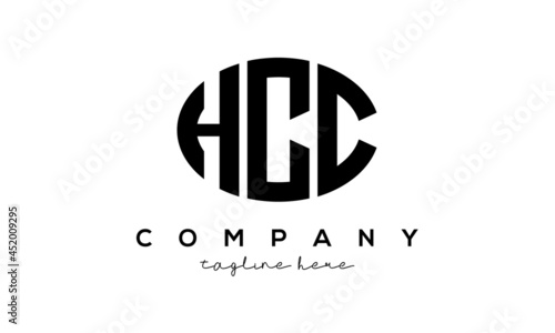 HCC three Letters creative circle logo design