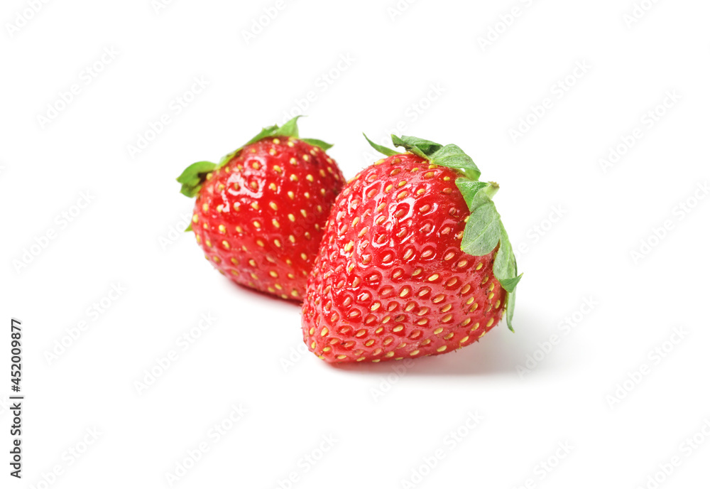 fresh ripe strawberry isolated on white background fresh ripe strawberry isolated on white background