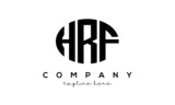 HRF three Letters creative circle logo design