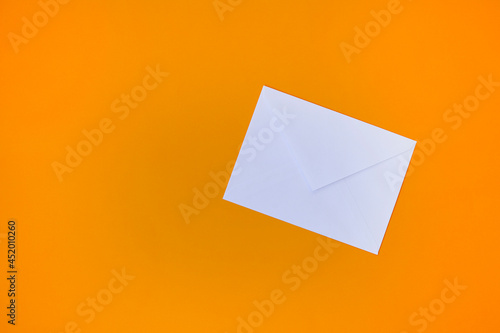 yellow envelope with blank paper