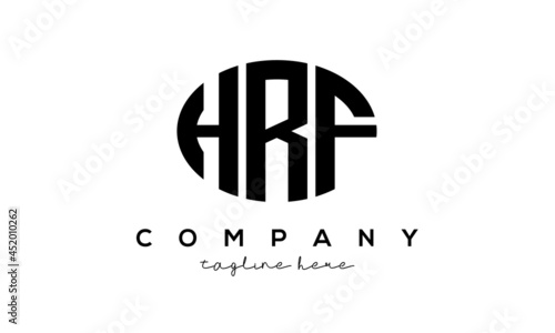 HRF three Letters creative circle logo design photo