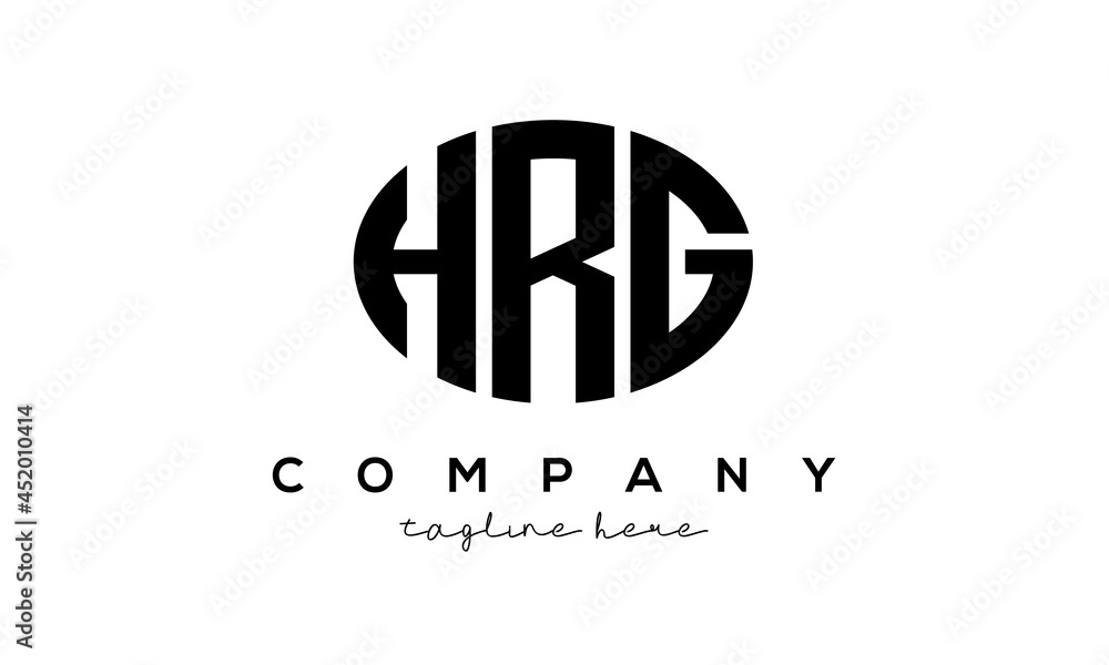 HRG three Letters creative circle logo design