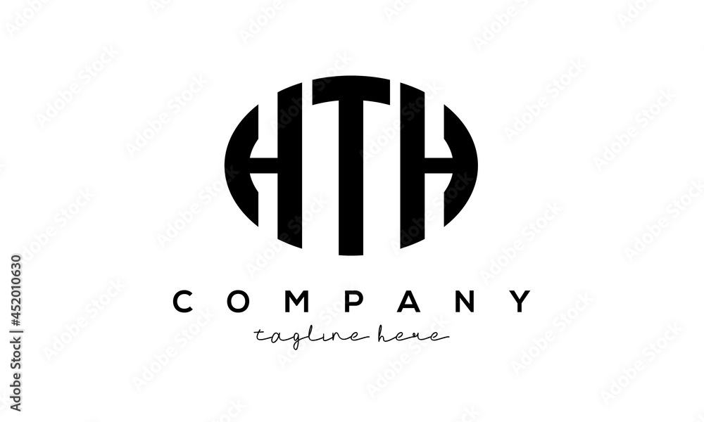 HTH three Letters creative circle logo design HTH three Letters creative circle logo design