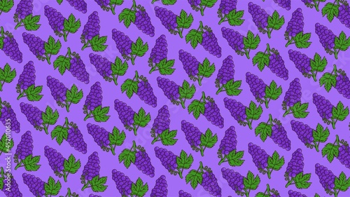 Grape Background Pattern Vector Isolated