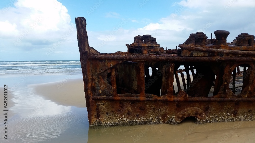 A shipwreck on Fraser Island