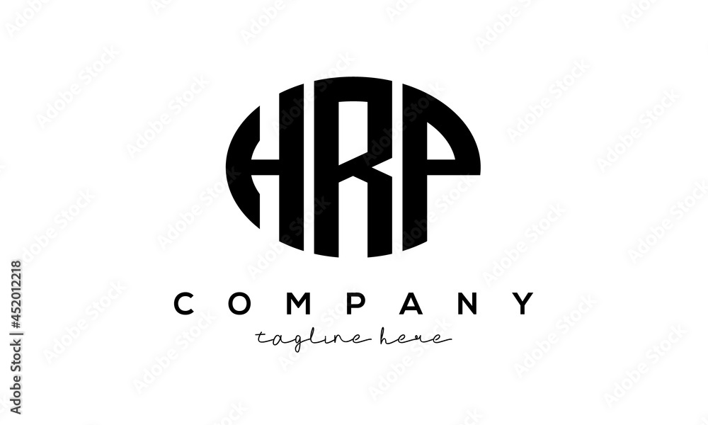 HRP three Letters creative circle logo design HRP three Letters creative circle logo design