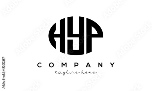 HYP three Letters creative circle logo design photo