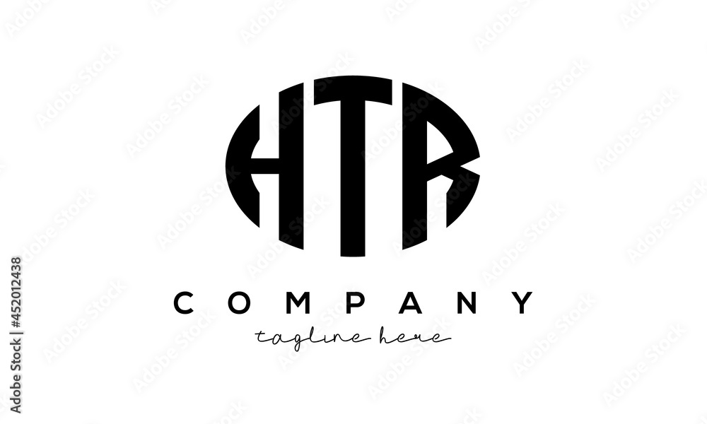 HTR three Letters creative circle logo design HTR three Letters creative circle logo design