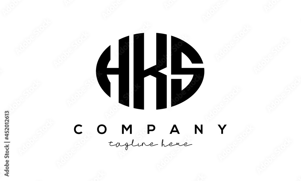 HKS three Letters creative circle logo design HKS three Letters creative circle logo design