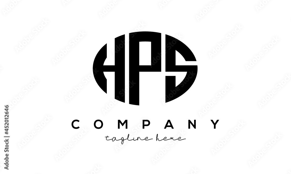 HPS three Letters creative circle logo design