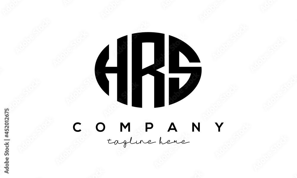 HRS three Letters creative circle logo design