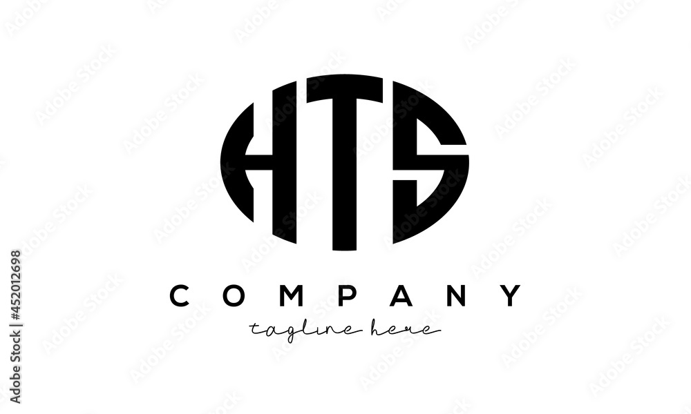 HTS three Letters creative circle logo design HTS three Letters creative circle logo design