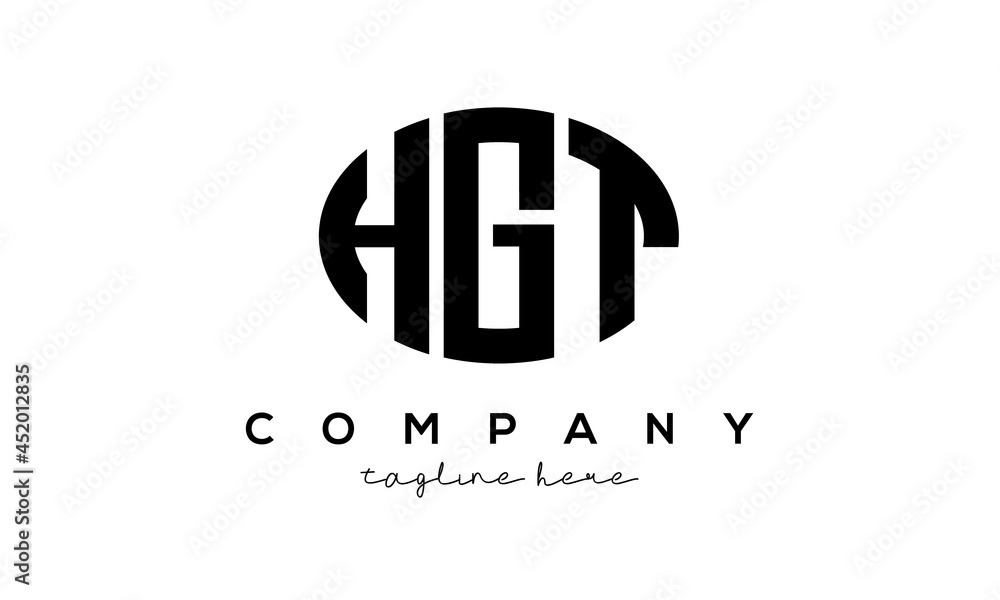 HGT three Letters creative circle logo design HGT three Letters creative circle logo design