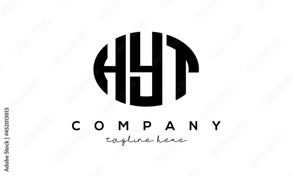 HYT three Letters creative circle logo design HYT three Letters creative circle logo design