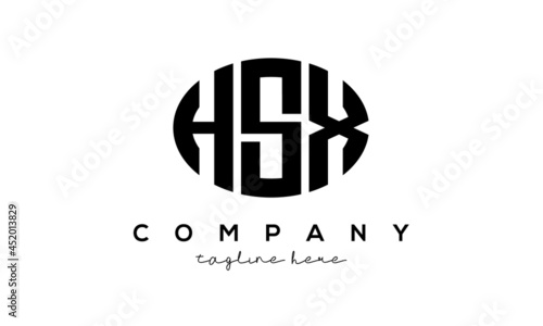 HSX three Letters creative circle logo design	 photo