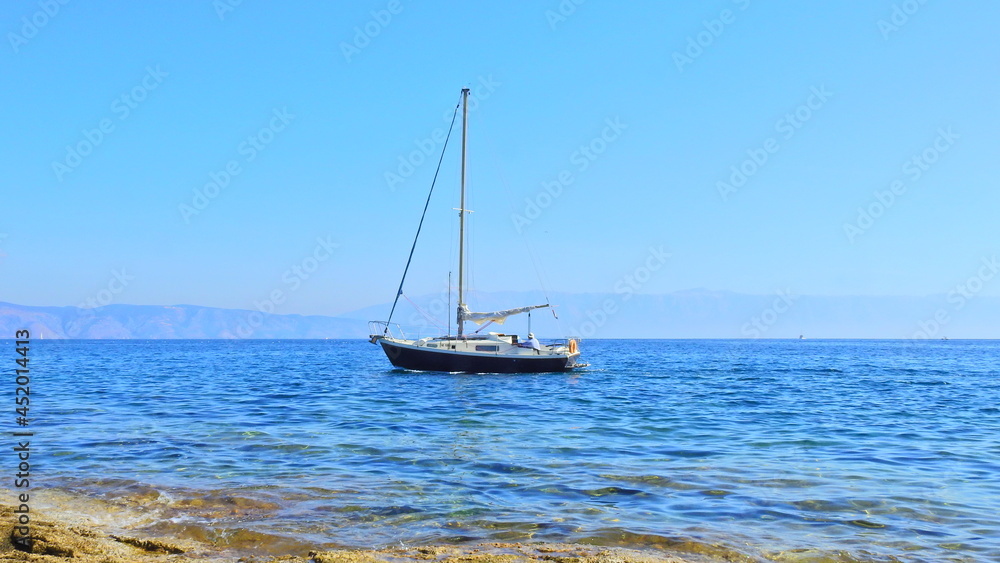 Ship in the Adriatic Sea off the coast of Croatia