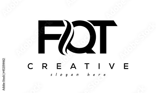 Letters FQT creative logo design vector photo