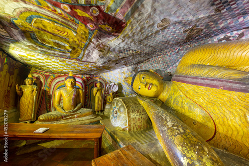 Historical Dambulla cave temple, in Dambulla, Sri Lanka photo
