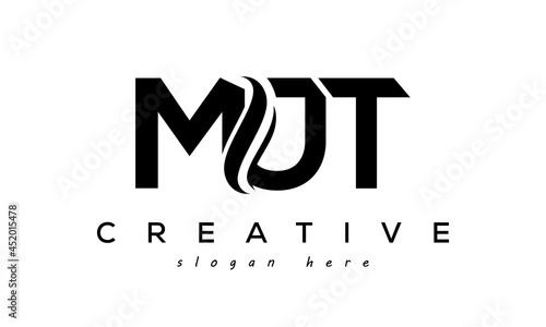 Letters MJT creative logo design vector photo