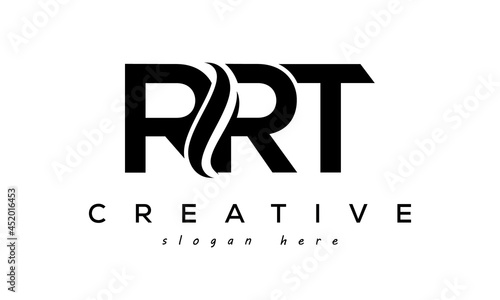 Letters RRT creative logo design vector photo