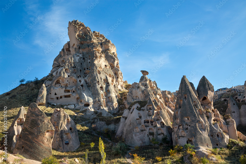 Rock formations in Uchisar Cappadocia, Turkey Rock formations in Uchisar Cappadocia, Turkey