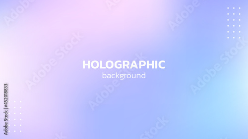 Holographic background. Hologram gradient in pastel colors.