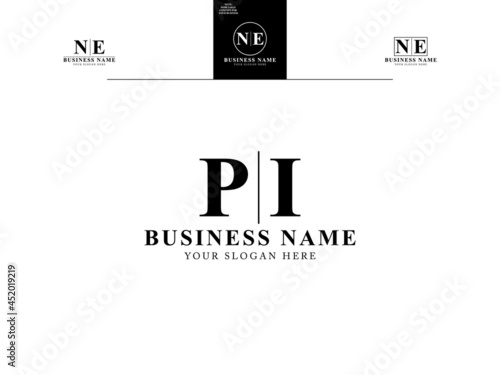 Letter PI Logo, Monogram pi logo icon vector with Abstract P&I simple logo design for all kind of use