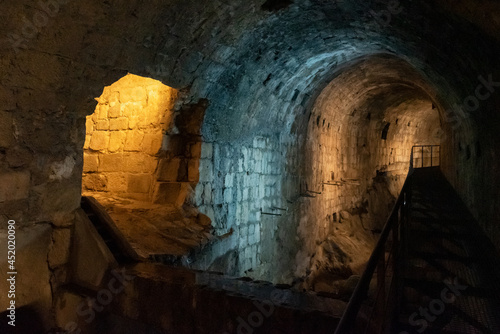 Vault under the church of Santa Maria in Cazorla  where the Cerezuelo river runs.